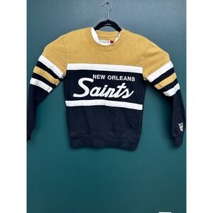 Mitchell & Ness NFL New Orleans Saints Embroidered Sweatshirt Size S SKU 165 VTG